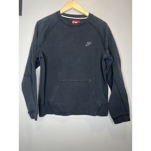 Nike Other - Nike Tech Fleece Crewneck Sweatshirt Black Pullover Fleece Men’s Size Medium